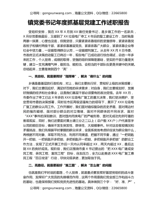镇党委书记年度抓基层党建工作述职报告（2）