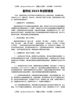副市长2023年述职报告（2）