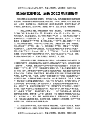 能源局党组书记、局长2022年述职报告（2）
