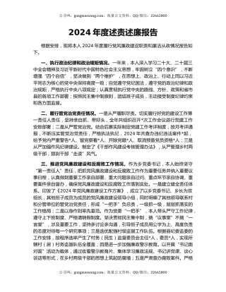 2024年度述责述廉报告