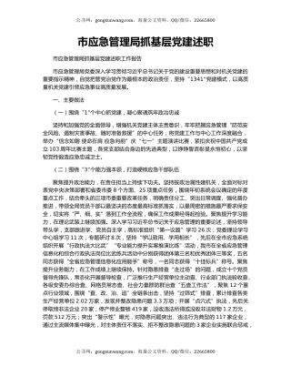 市应急管理局抓基层党建述职