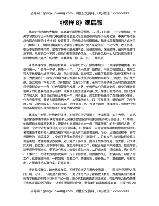 《榜样8》观后感（2）