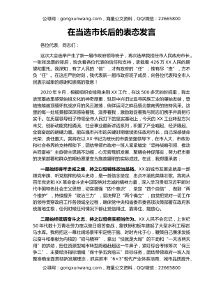 在当选市长后的表态发言（3）