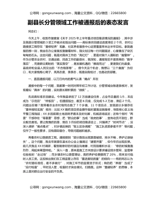 副县长分管领域工作被通报后的表态发言