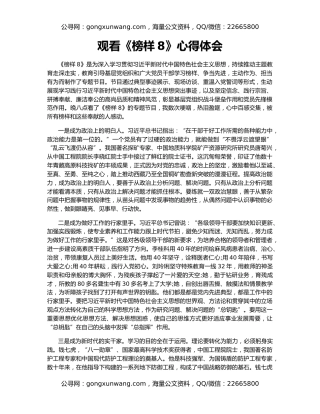 观看《榜样8》心得体会（2）