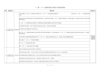 “三重一大”决策制度执行情况专项督查细则