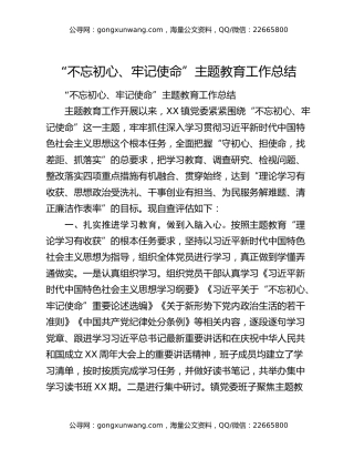 “不忘初心、牢记使命”主题教育工作总结（3） (2)