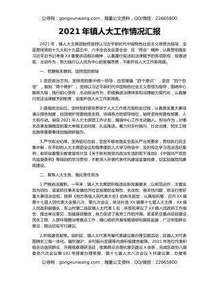 2021年镇人大工作情况汇报