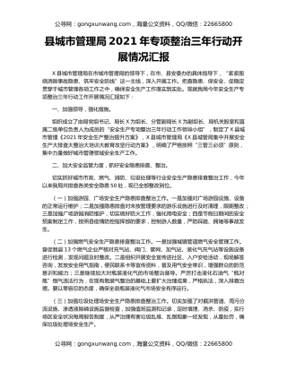 县城市管理局2021年专项整治三年行动开展情况汇报