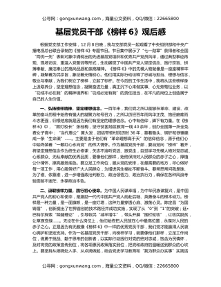 基层党员干部《榜样6》观后感