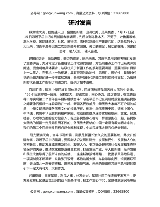 研讨发言（2）