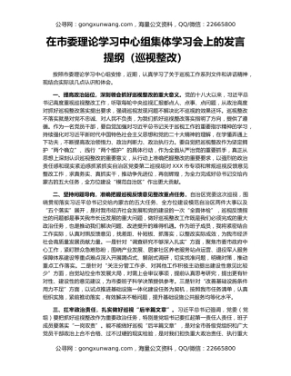 在市委理论学习中心组集体学习会上的发言提纲（巡视整改）