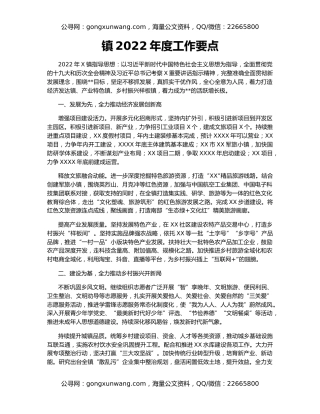 镇2022年度工作要点（2）