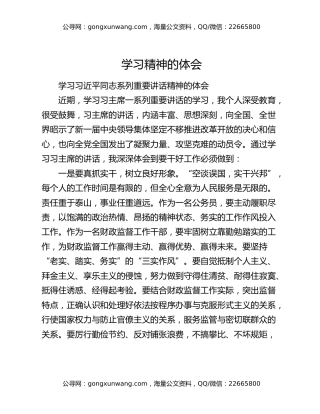学习精神的体会