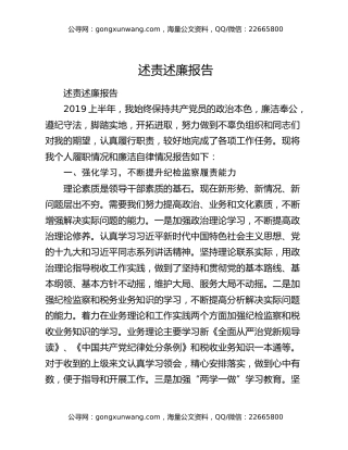 述责述廉报告（3）