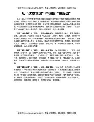 从“这堂党课”中汲取“三股劲”