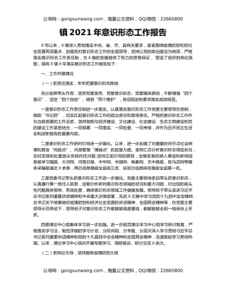 镇2021年意识形态工作报告