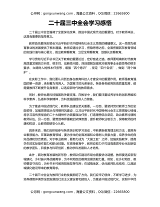 二十届三中全会学习感悟（2）