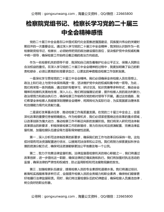 检察院党组书记、检察长学习党的二十届三中全会精神感悟