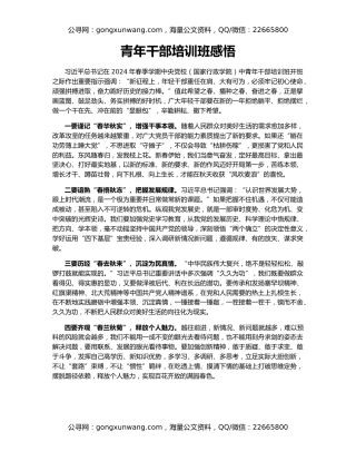 青年干部培训班感悟