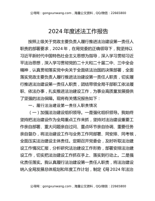 2024年度述法工作报告