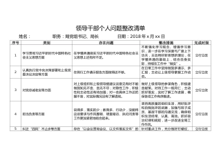 领导干部个人整改清单表（7张）