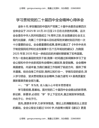 学习贯彻党的二十届四中全会精神心得体会（2）