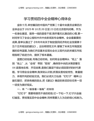 学习贯彻四中全会精神心得体会