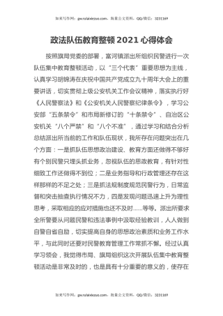 政法队伍教育整顿2021心得体会 (2)