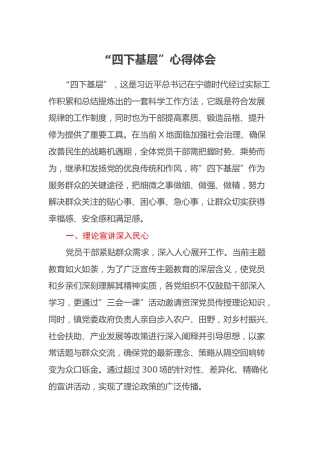 “四下基层”心得体会 (2)