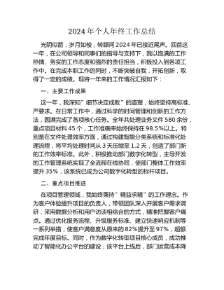2024年个人年终工作总结 (2)