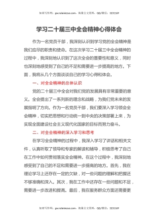 学习二十届三中全会精神心得体会 (2)