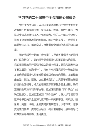 学习党的二十届三中全会精神心得体会（2） (2)