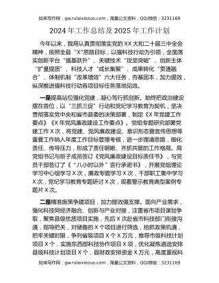 2024年工作总结及2025年工作计划 (2)