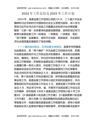 2024年工作总结及2025年工作计划（2）