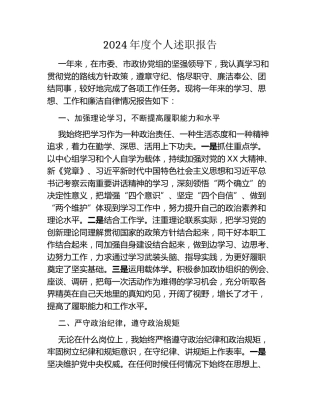 2024年度个人述职报告 (9)