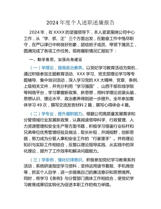 2024年度个人述职述廉报告（3）