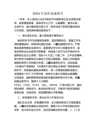 2024年述职述廉报告