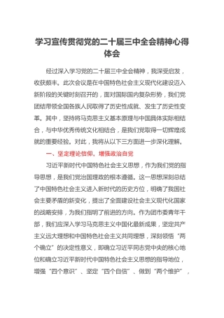 团市委青年干部学习宣传贯彻党的二十届三中全会精神心得体会