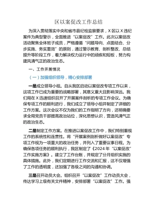 区以案促改工作总结
