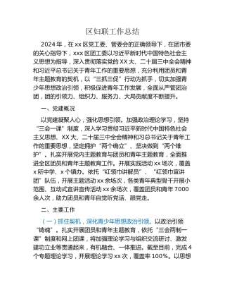 区妇联工作总结 (2)