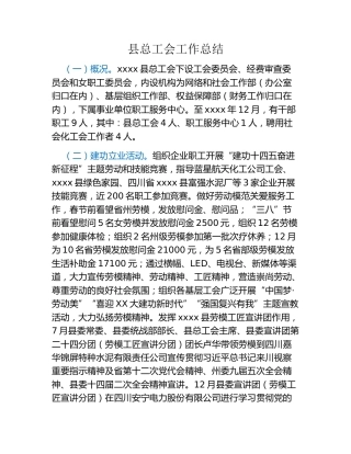 县总工会工作总结 (2)