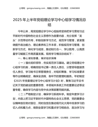 2025年上半年党组理论学习中心组学习情况总结
