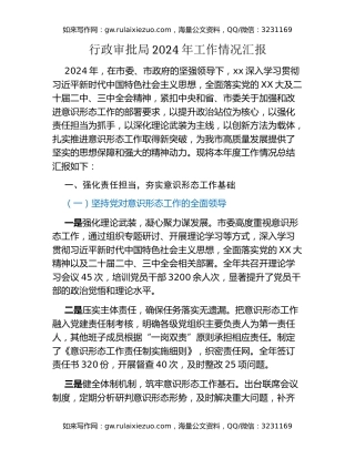 行政审批局2024年工作情况汇报