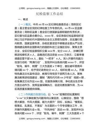 纪检监察工作总结 (2)