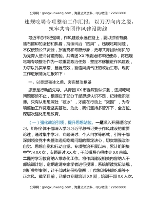 违规吃喝专项整治工作汇报：以刀刃向内之姿，筑牢共青团作风建设防线