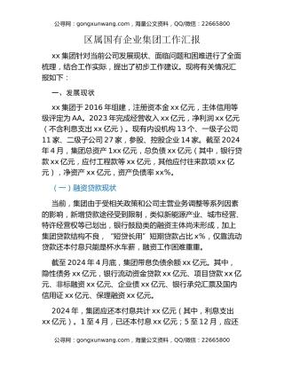 国有企业向上级的年度工作汇报材料（建设开发、金融领域）