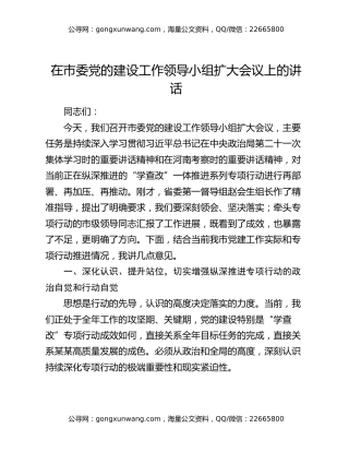 在市委党的建设工作领导小组扩大会议上的讲话（2）