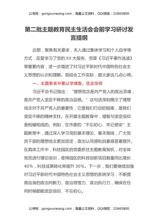 第二批主题教育民主生活会会前学习研讨发言提纲 (12)