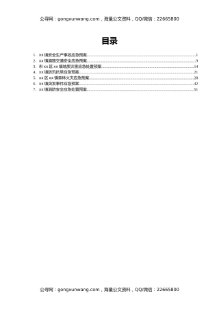 xx镇安全生产事故应急预案